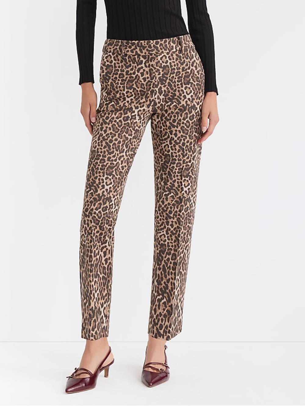 LOFT Leopard Riviera Slim Pants